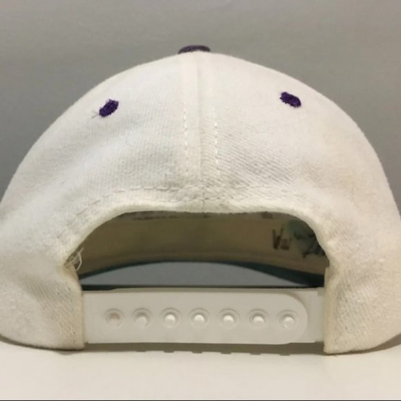 Vintage American Needle Pocono Raceway Signed NASCAR Racing Snapback Hat Purple - Picture 5 of 7